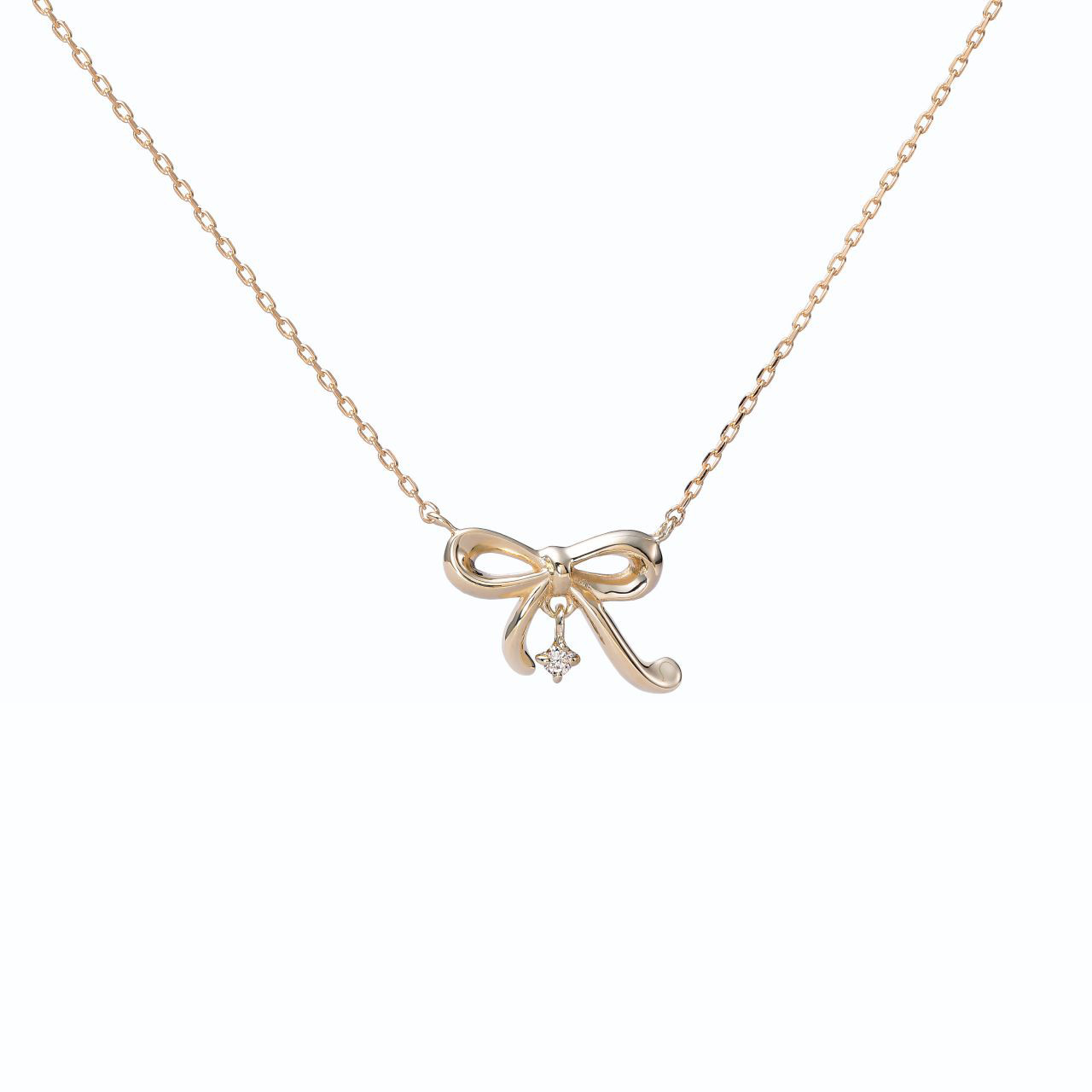 「WRITE A RIBBON/ライトアリボン」K10イエローゴールド ネックレス