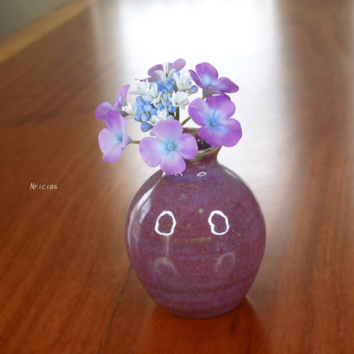 手にしたくなる がく紫陽花 S クレイフラワー NO.A1-GPS アート