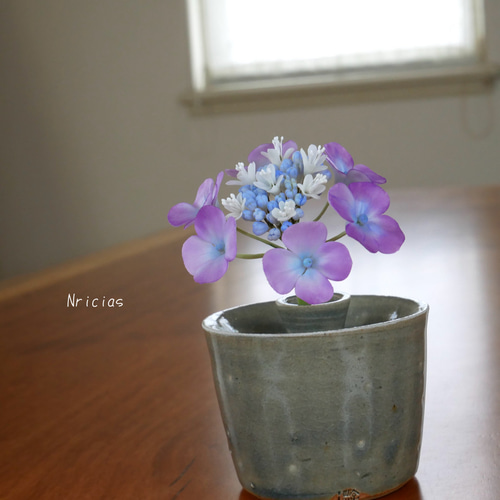 クレイフラワーで紫陽花を咲かせましょう | 【ミニチュアフード