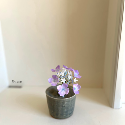 クレイフラワーで紫陽花を咲かせましょう | 【ミニチュアフード