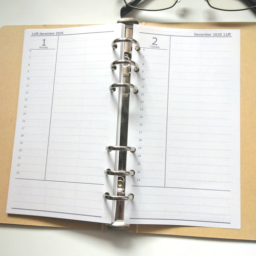 Gillio バイブルサイズ　システム手帳 Gillio firenze バイブルサイズ システム手帳 - 手帳・日記・家計簿