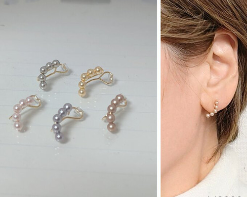★美品★ スワロフスキー　ピアス　イヤーカフ　パール　クリスタル　5181455 ☆美品☆ スワロフスキー ピアス イヤーカフ パール クリスタル
