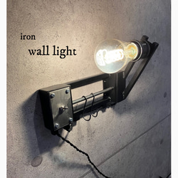 ウォールライト - iron frame / 壁付けライト / ランプ 3枚目の画像