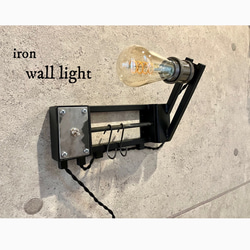 ウォールライト - iron frame / 壁付けライト / ランプ 2枚目の画像