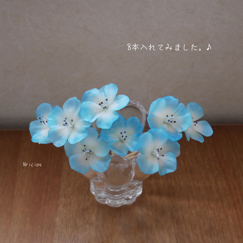 専用　ネモフィラ　ブライダルベール　クレイフラワー ca447867166d5ce1ea0c4ad2b52e1a