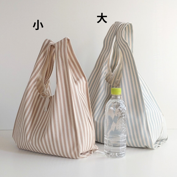 4色から選べておしゃれなエコバッグ（大）★折りたたみ　パン屋さん　コンビニバッグ 10枚目の画像