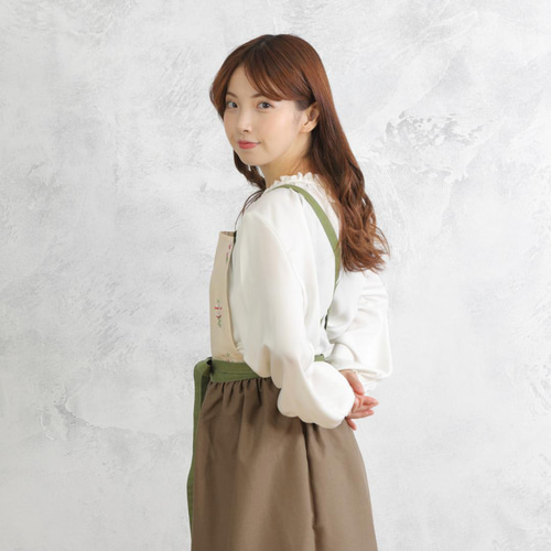 y'sリビング　麻　エプロンドレス　ドット　おもてなし　美品 ビブ エプロンドレス／Yarmo（ヤーモ）｜愛着を持ってずっと使い