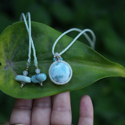 圓圓點★Larimar 流蘇項鍊 1530 第4張的照片