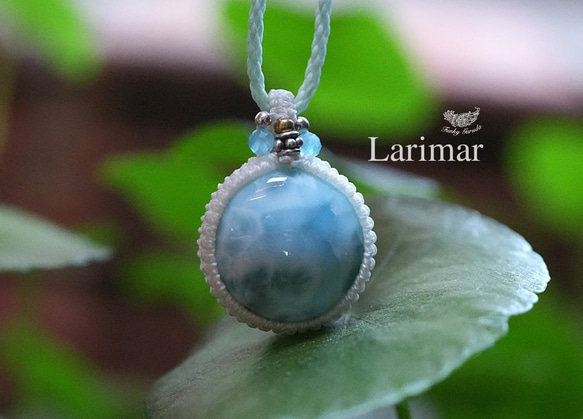 圓圓點★Larimar 流蘇項鍊 1530 第1張的照片