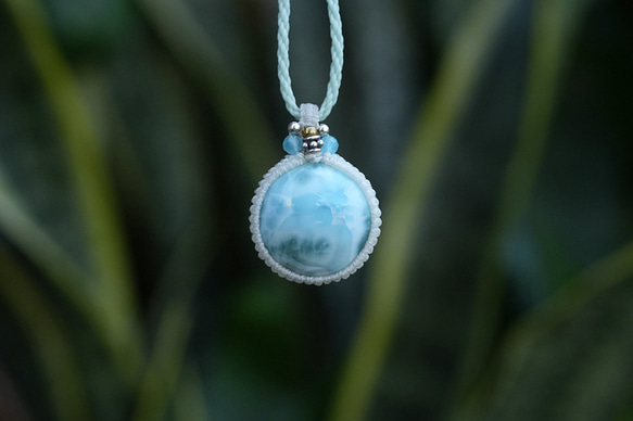 圓圓點★Larimar 流蘇項鍊 1530 第8張的照片