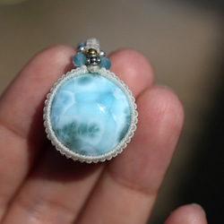 圓圓點★Larimar 流蘇項鍊 1530 第3張的照片