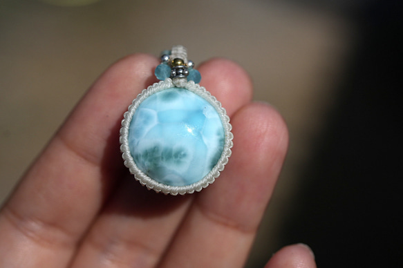 圓圓點★Larimar 流蘇項鍊 1530 第3張的照片