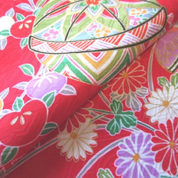 サーモンピンク 色無地 正絹 錦紗ちりめん 丹後ちりめん 八掛生地 No