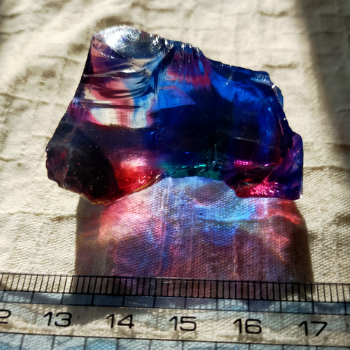 ☆アンダラクリスタル赤と青の 2ピースセット☆天然ガラス アンダラクリスタル | kiki石〜むすぶ〜