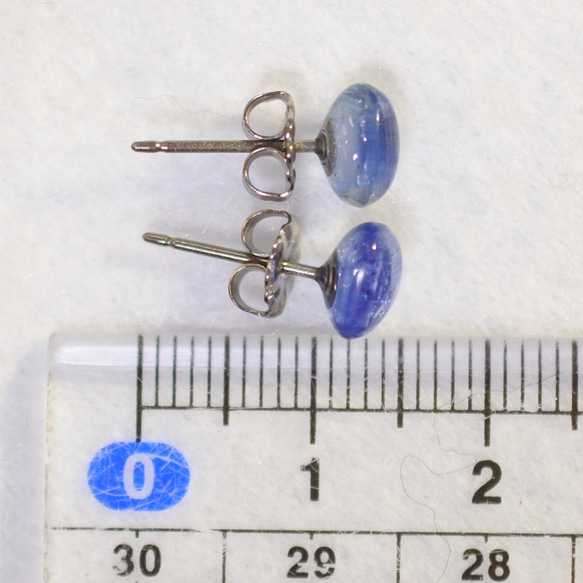 (1 件) 藍晶石耳環（7 x 5 毫米橢圓形鈦柱） 第5張的照片