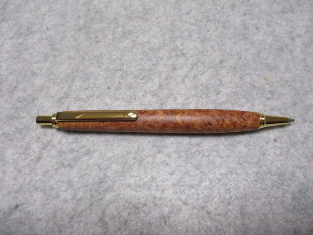 花梨瘤　極小アイバール　キヌカオイル仕上げ　シャープペンシル(0.5ミリ用)