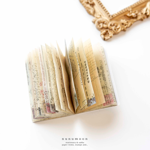 ヴィンテージ風 海外デザインペーパーブック 50枚 letters [AS712