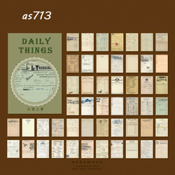 ヴィンテージ風　海外デザインペーパーブック　50枚　daily　[AS713] 7枚目の画像