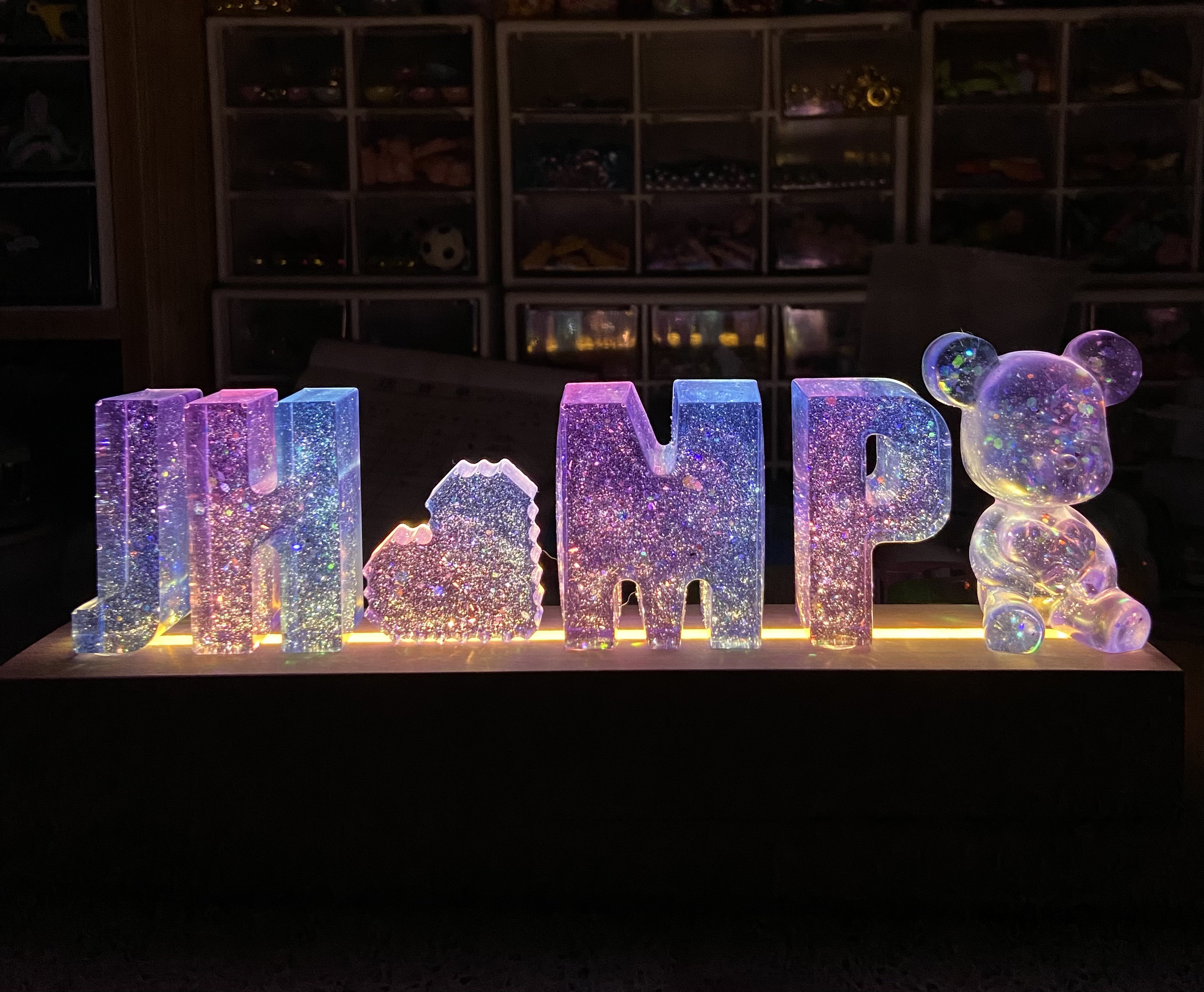 オーダーメイド ランプ 照明 プロポーズ 誕生日 記念日 名前 ライト 名入れギフト ネーム 文字入れ 星空 宇宙 銀河