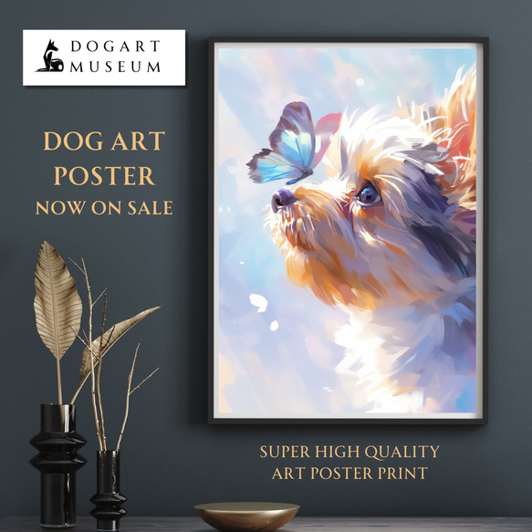 アクリル画 犬 ヨークシャテリア 絵画