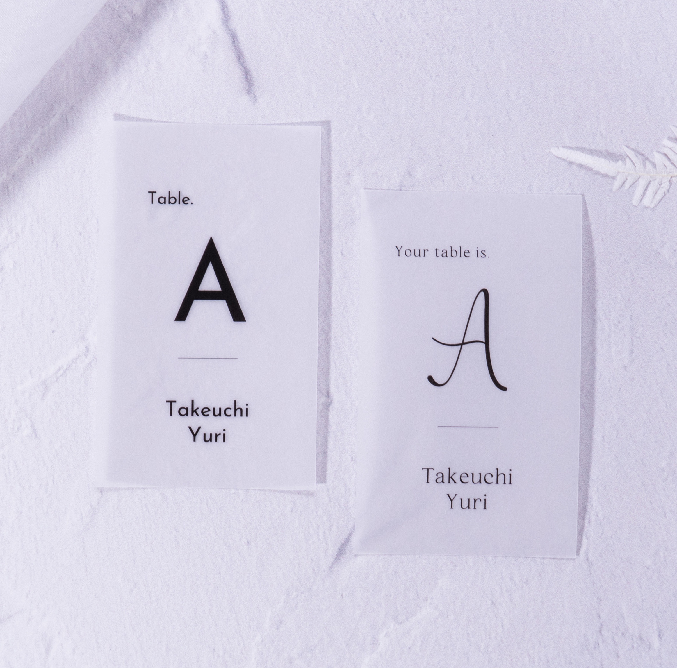 ポパイ風プロフィール＋エスコートカード ウェディング / プロフィールブック