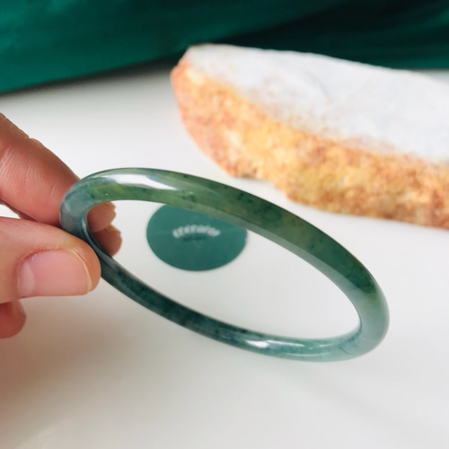 翡翠 バングル♪アイスジェイド系