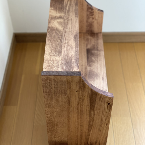 無垢材】L型カフェシェルフクラシックアンティークキッチンラック