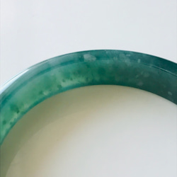 [B310-076] ジェイド　JADE  ヒスイ　バングル　グアテマラ産　ブルーグリーン　楕円　54.4×49.0mm 11枚目の画像