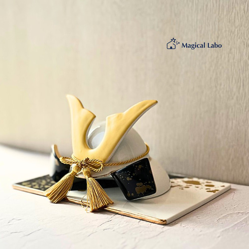 台座付き兜(手作り) 【鑑定書付き】