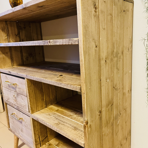 ウッドチェスト 収納棚 キッチンラック 食器棚 無垢材家具 【公式通販】