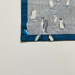 ペンギン柄☆120〜130こどもエプロン、三角巾、巾着3点セット　 7枚目の画像