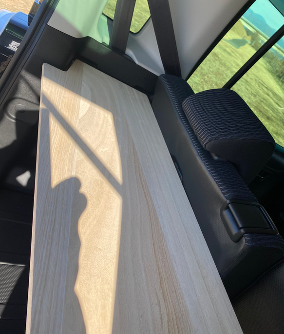 スズキ 新型ハスラー用ラゲッジボード 木性 ワイドタイプ 本体のみ 塗装なし 車中泊 キャンプ 2枚目の画像