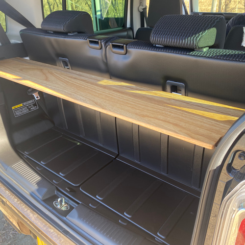 ハスラー　ラゲッチボード　車中泊　お値下げ　木製　キャンプ　スズキ スズキ 新型ハスラー用ラゲッジボード 木製 リクライニング対応