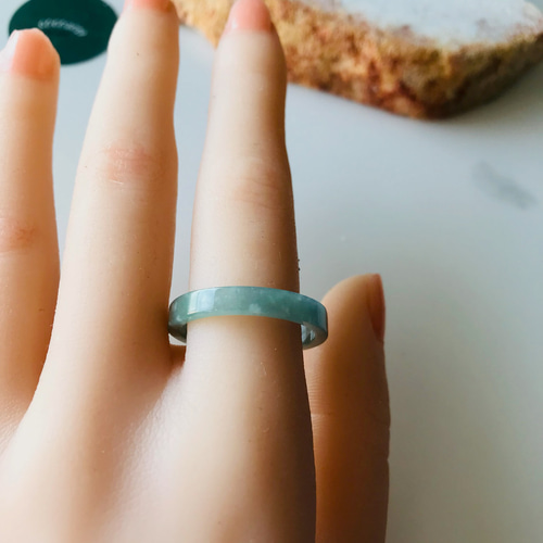 R300-075］ ジェイド JADE ヒスイ くりぬき リング グアテマラ産