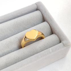 stainless　ハートリング　ゴールド　シルバー　12号　韓国　指輪　可愛い　おしゃれ　シンプル　メンズ　レディース 7枚目の画像