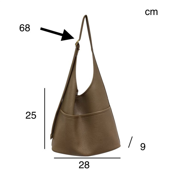ファッションシンプル革　レディース日常用　柔らかいショルダーバッグ 12枚目の画像