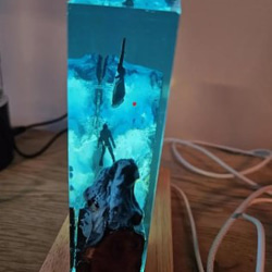 ナイトライト レジンアート 海洋生物 おしゃれ かわいい USB 給電 コンパクト ベッドライト 間接照 ch-1483 7枚目の画像