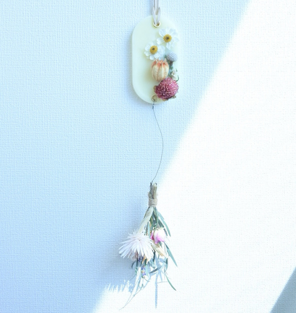◌サシェガーランド◌サシェとミニスワッグのガーランド ピンクのお花 ⋮ ウッディシトラスラベンダーの香り 7枚目の画像