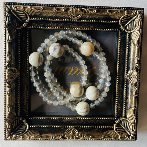 ラブラドライト3連ブレス