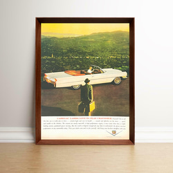 キャデラック 1960年代 アメリカ ヴィンテージ 雑誌 広告 額付 ポスター 1枚目の画像