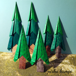 【折り紙】針葉樹の 森（大・中・小）木 林 1枚目の画像