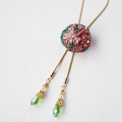 櫻花環領帶項鍊套索風格（現代色x淺綠色） 第1張的照片