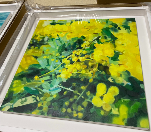 ミモザ  絵　油絵　mimosa 2枚目の画像