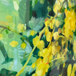 ミモザ  絵　油絵　mimosa 4枚目の画像
