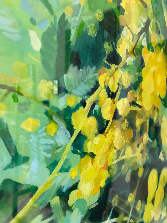 ミモザ  絵　油絵　mimosa 4枚目の画像