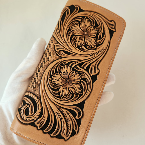 カービングロングウォレット【3】 長財布 Ken Leathercraft 通販