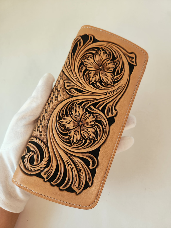 カービングロングウォレット【3】 