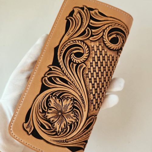 カービングロングウォレット【3】 長財布 Ken Leathercraft 通販