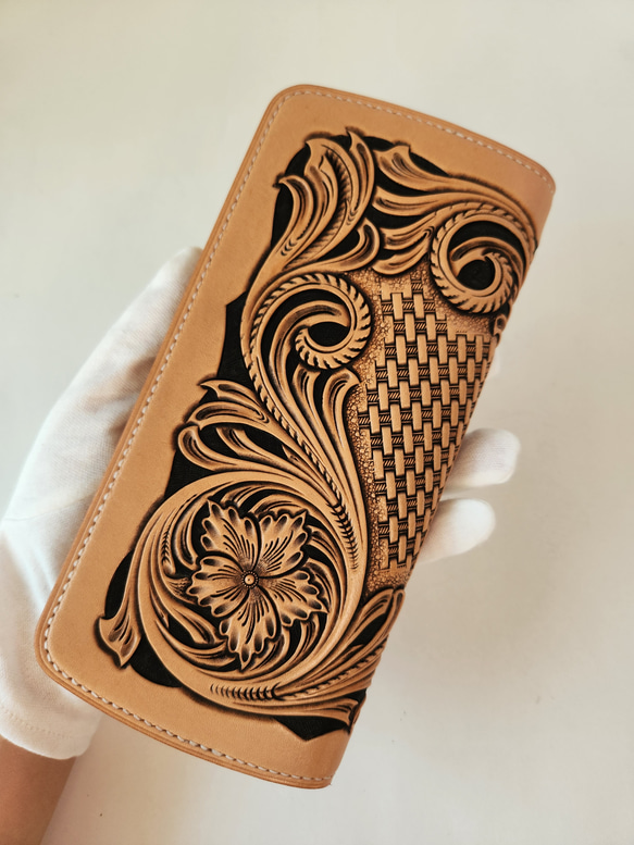 カービングロングウォレット【3】 