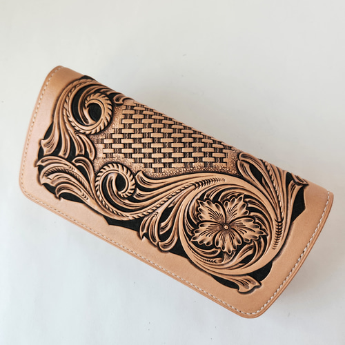 カービングロングウォレット【3】 長財布 Ken Leathercraft 通販